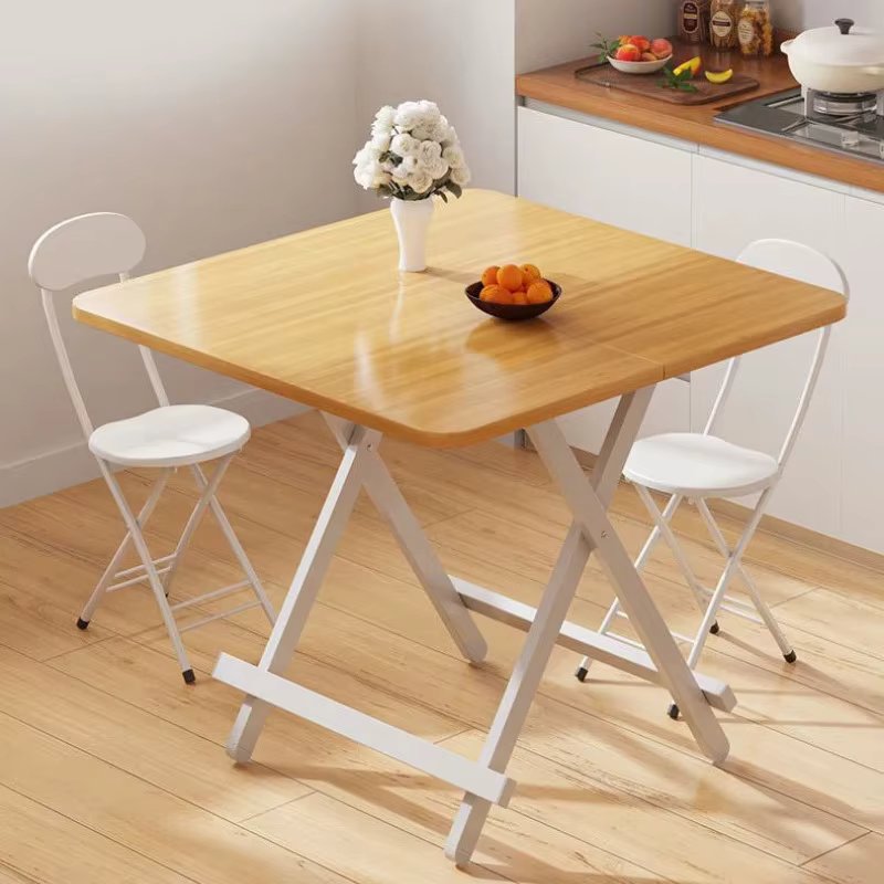 Foldable Table and Chair Set Simple Household Outdoor Dining Table Chair for Stall Kitchen Garden Balcony Picnic