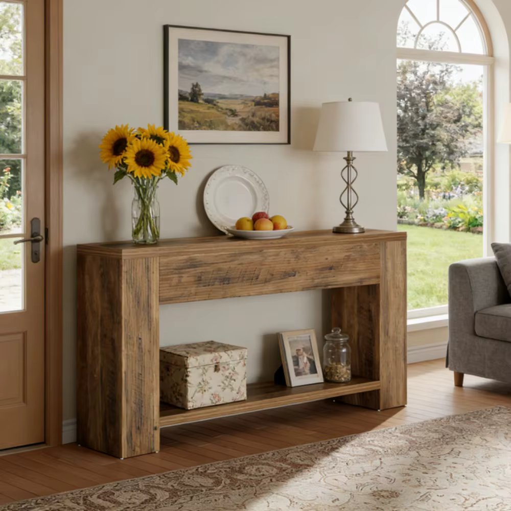 Console, side & coffee tables, bookshelf, wine & storage cabinets, desk, dining table. For living room, office, bedroom.