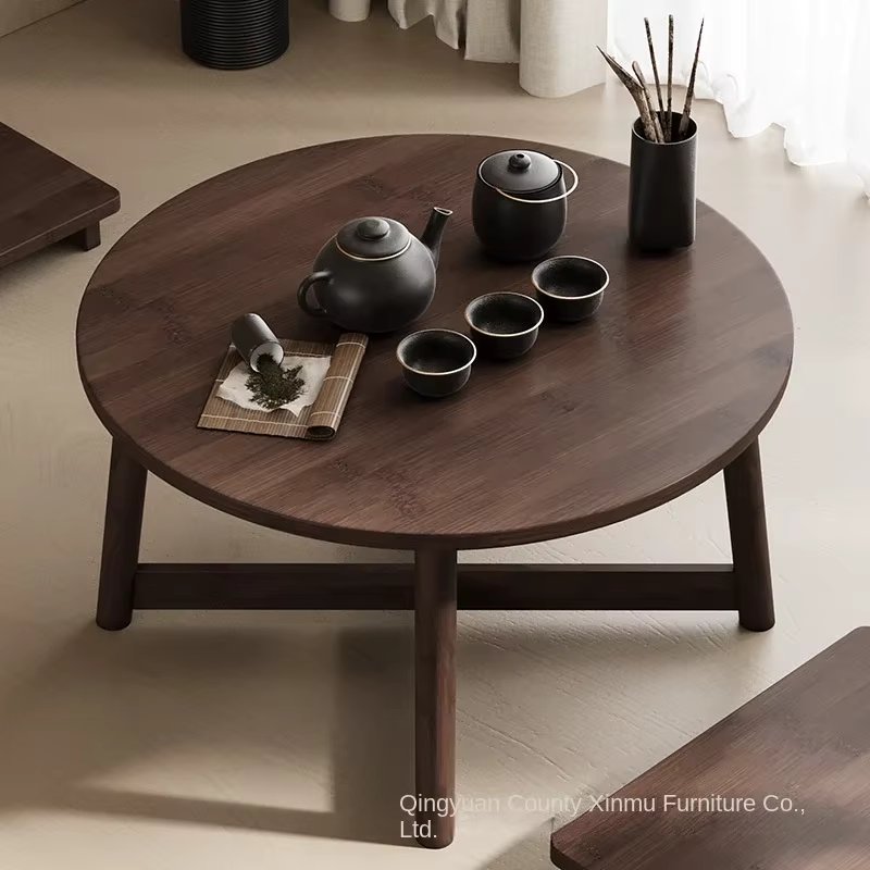 Bay window, small table, solid wood tatami, small coffee table, low table in the bedroom, bed table, tea table, new Chinese-styl