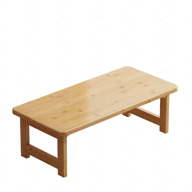 Kang table, coffee table, free folding low tea table, nanzhu tatami bay window, solid wood lazy home kang table balcony