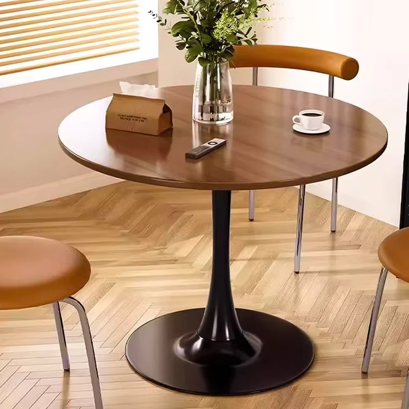 Tables Modern Tulip Round Dining Table Small Apartment Balcony Coffee Table Side Table Living Room Space Saving Home Furniture