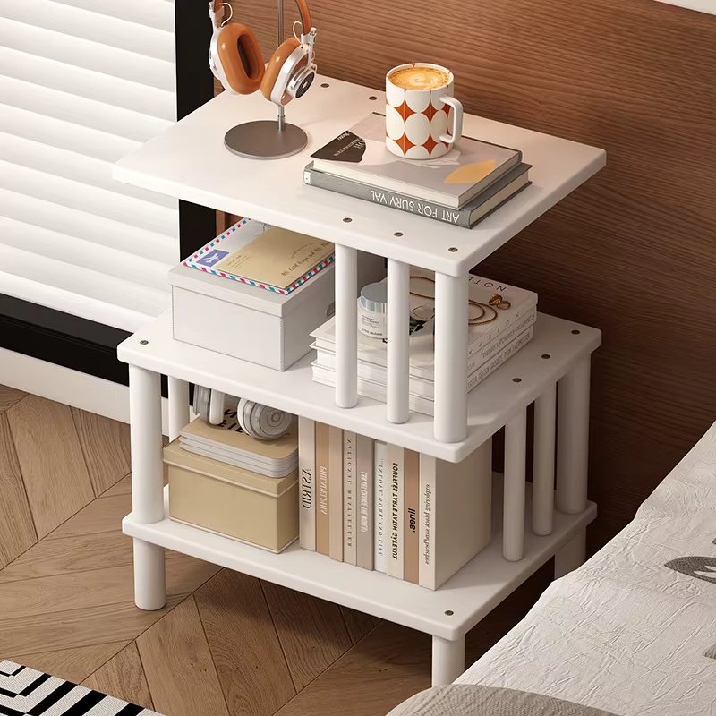 Multi-layer floor side few bedrooms bedside table shelf living room small coffee table sofa simple storage side table