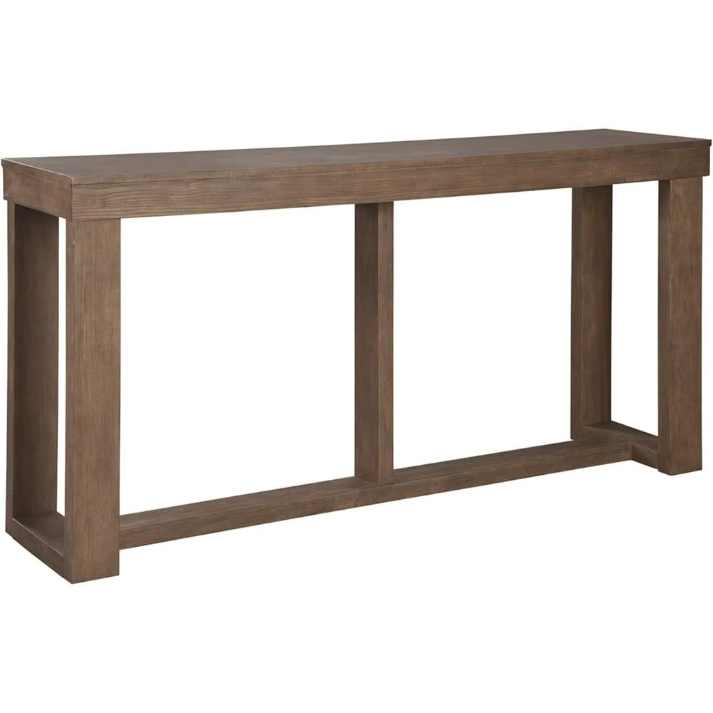 Modern Sofa Table, Earthy Brown