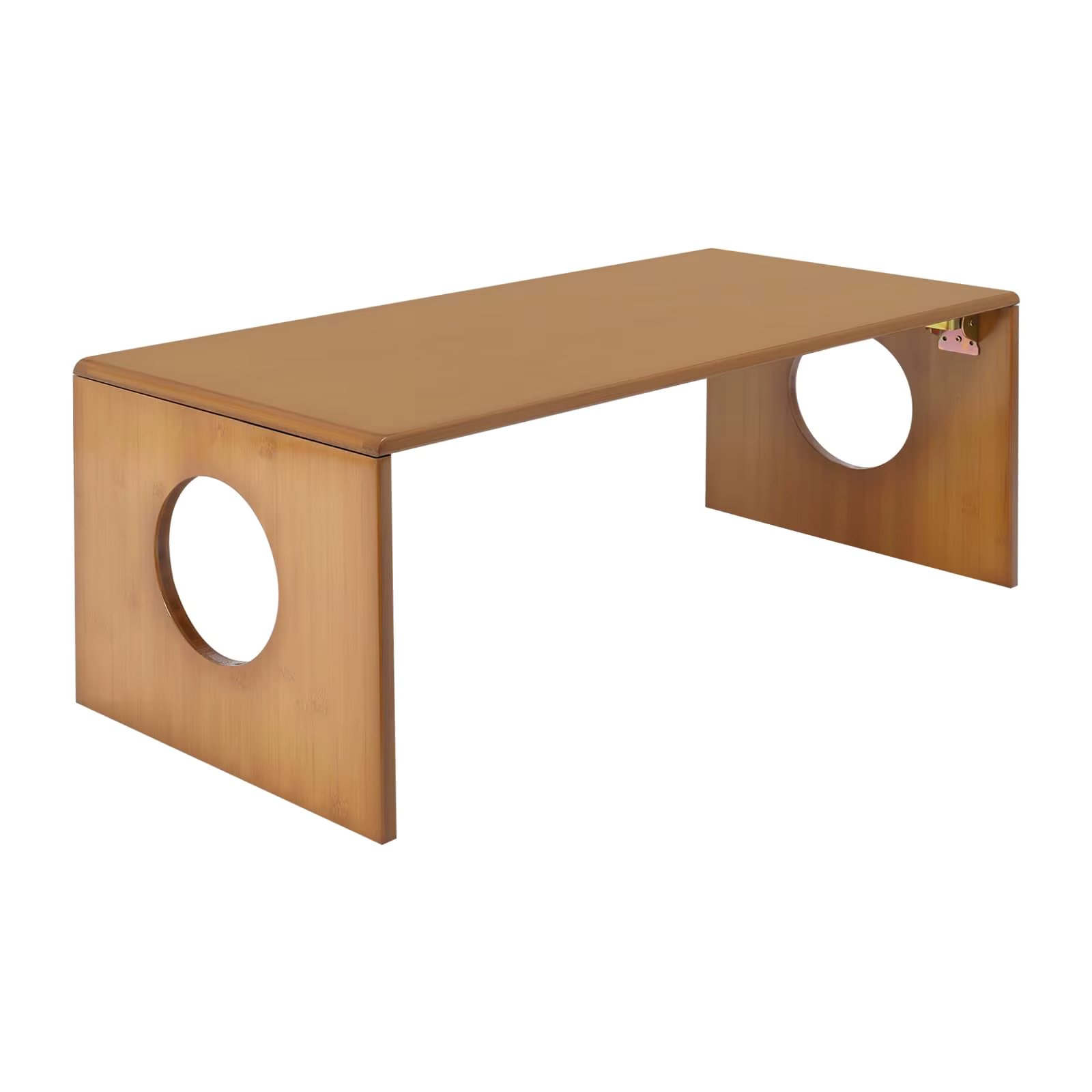 Eapmic 31.5in Folding Floor Coffee Table, Bamboo Low Japanese Floor Table, Portable Coffee Tables for Living Room Bedroom Medita