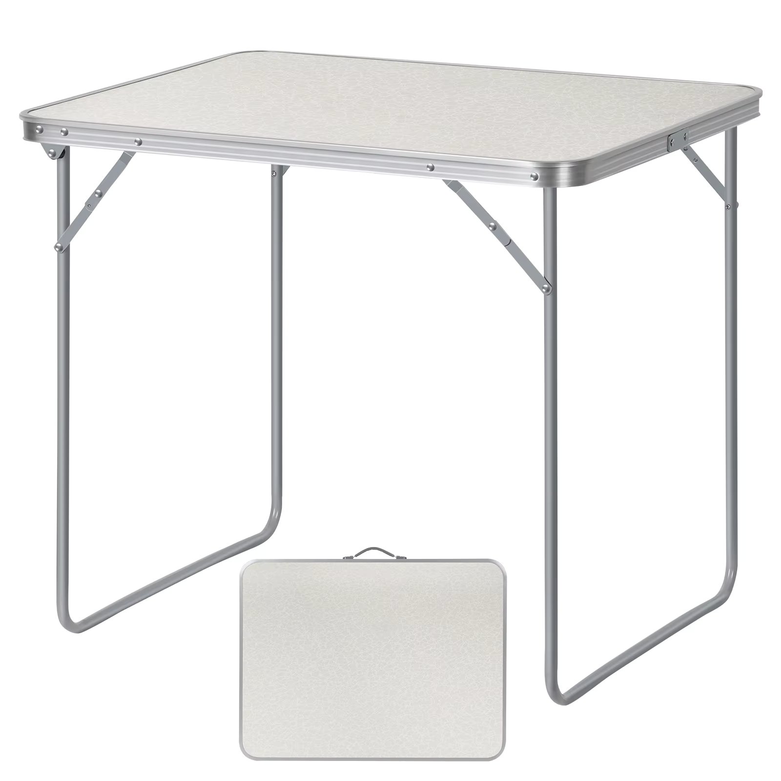 Portable Folding Outdoor Table for Home/Kids Dining – Compact Rectangular Multi-Use Stall & Dining Set