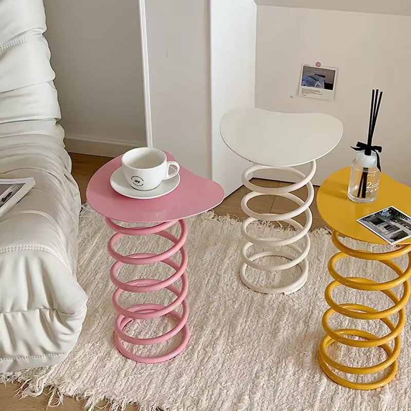 Macaron Sofa Table Coffee Table Spring Living Room Tea Table Ancient Simple Personality Change Shoe Stool  Living Room Furniture